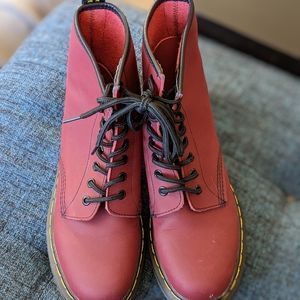 Maroon Dr. Martens Style Boots